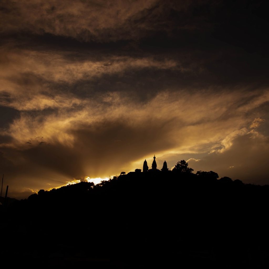 sunset, stupa, hill-6570318.jpg